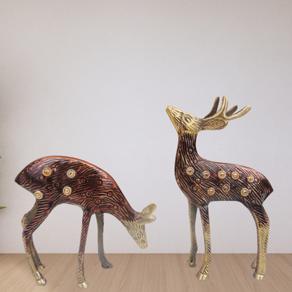 Brass Deer Statue