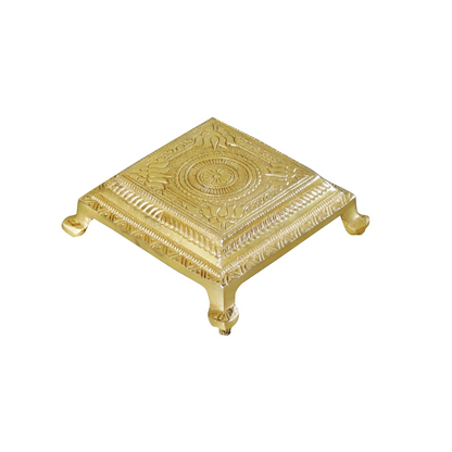 Brass Chowki For God Idol Statue