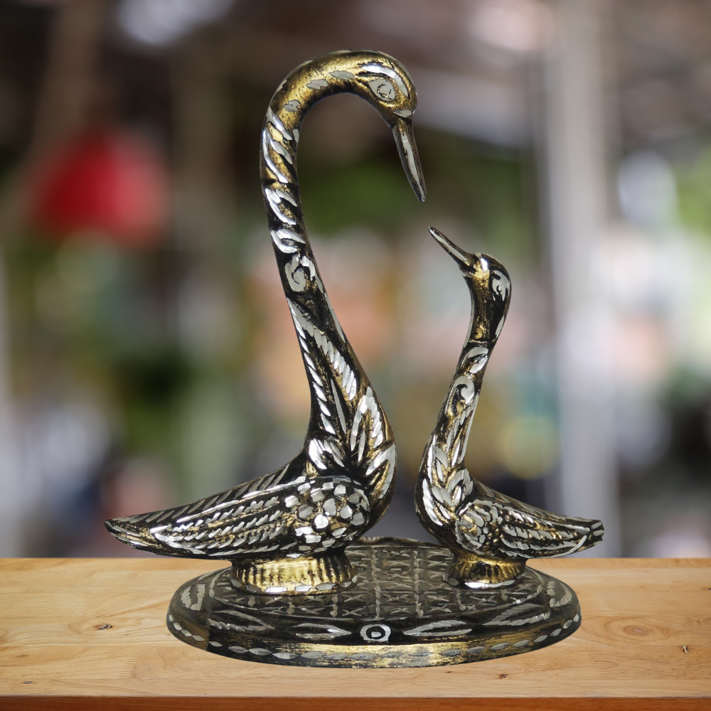 Brass Duck Pair Statue