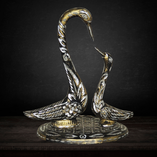 Brass Duck Pair Statue