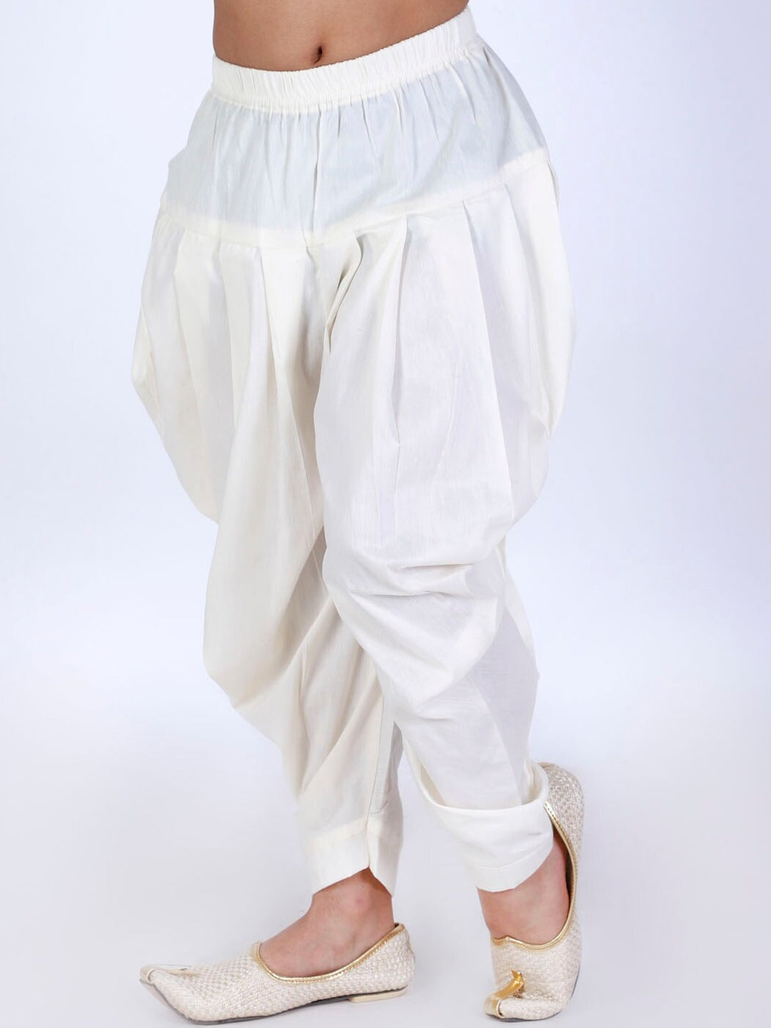 Vastramay Boys Cream Solid Relax Fit Dhoti