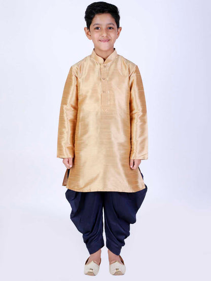 Vastramay Boys Navy Blue Solid Dhoti Pants