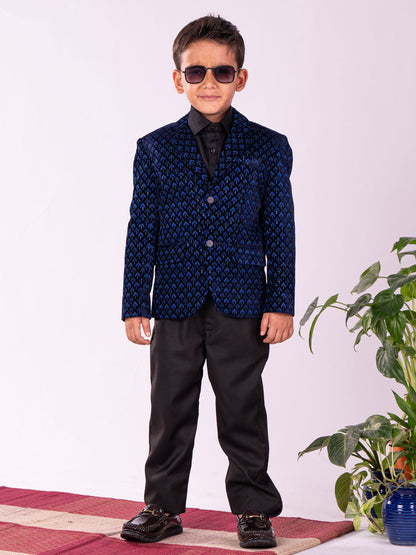 Vastramay Boy's Navy Blue Blazer