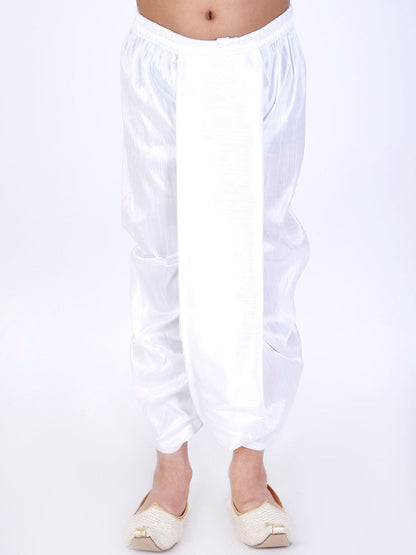 Vastramay Boys White Solid Dhoti Pants