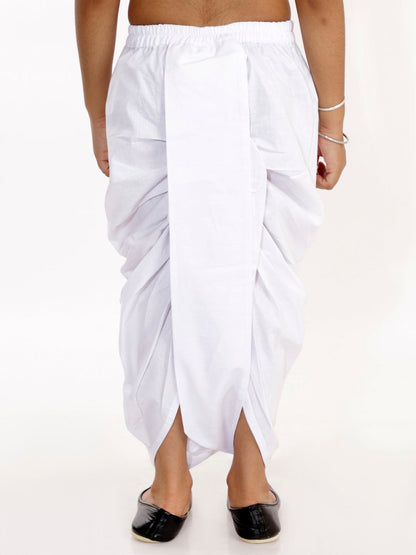 Vastramay Boys Pure Cotton White Dhoti