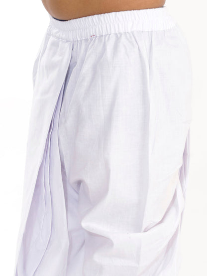 Vastramay Boys Pure Cotton White Dhoti