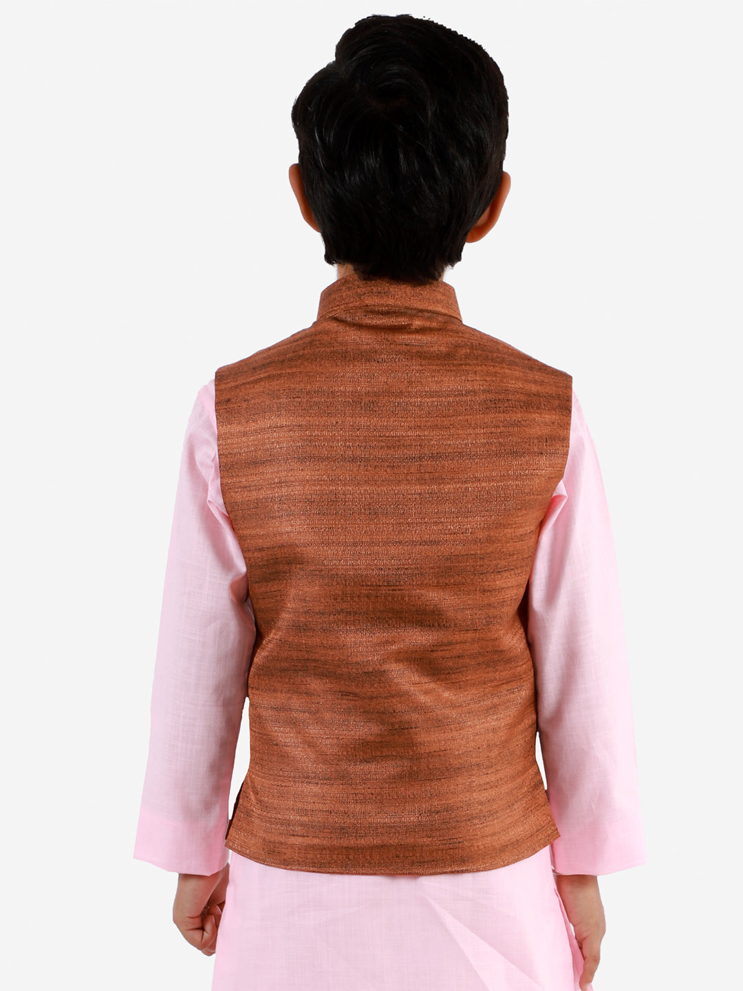 Vastramay Coffee Brown Baap Beta Ethnic Jacket Set