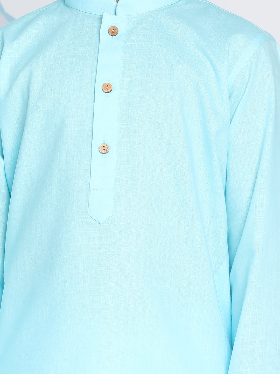 Vastramay  Boys Aqua Blue Kurta And Dhoti Set