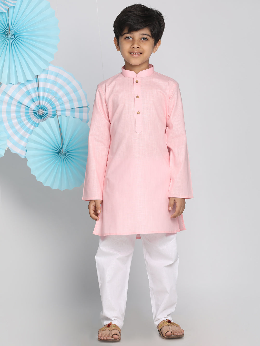 Vastramay Pink Baap Beta Kurta Pyjama Set