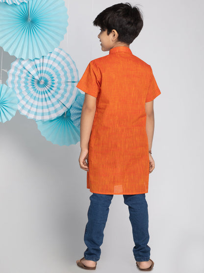 Vastramay Orange Melange Baap Beta Kurta Set