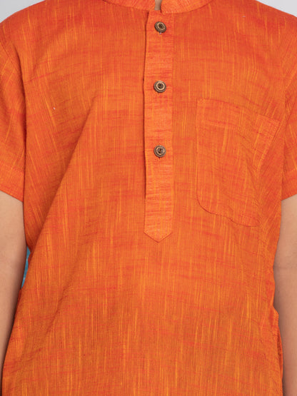 Vastramay Orange Melange Baap Beta Kurta Set