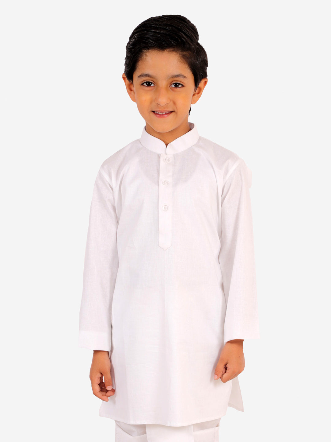 JBN CREATION Boy's Pure Cotton White Kurta