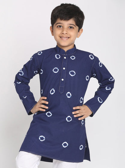 Vastramay boys blue color bandhni print kurta