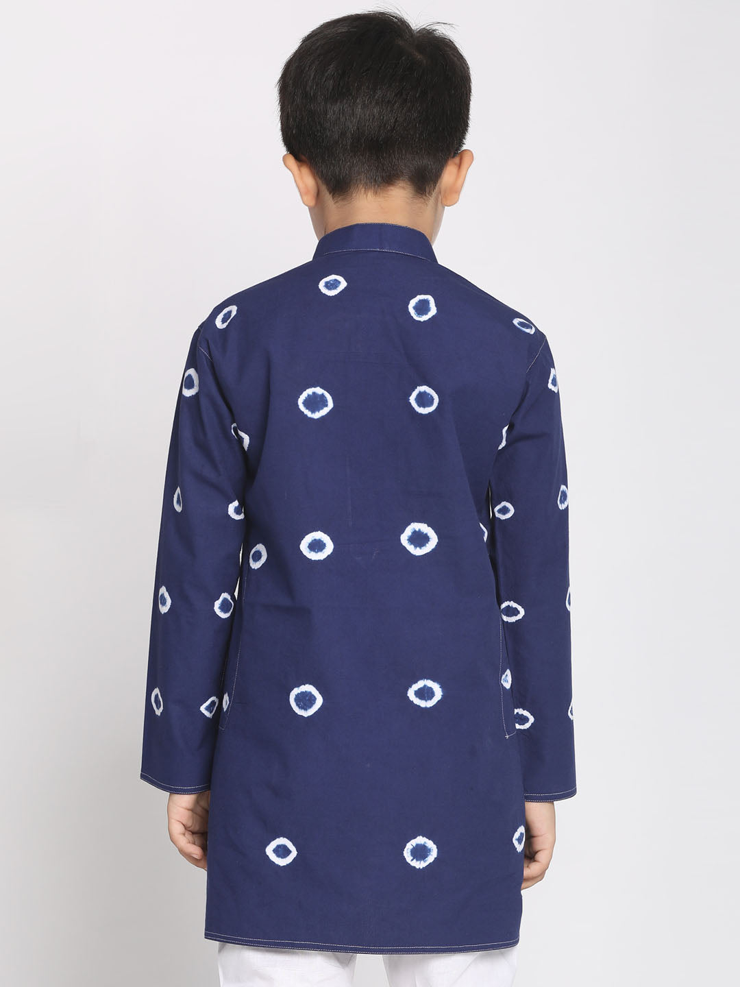 Vastramay boys blue color bandhni print kurta