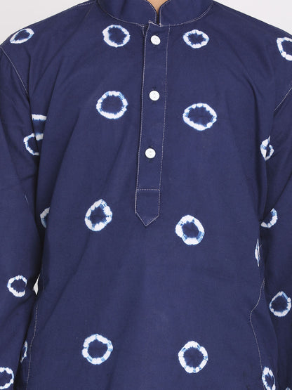 Vastramay boys blue color bandhni print kurta