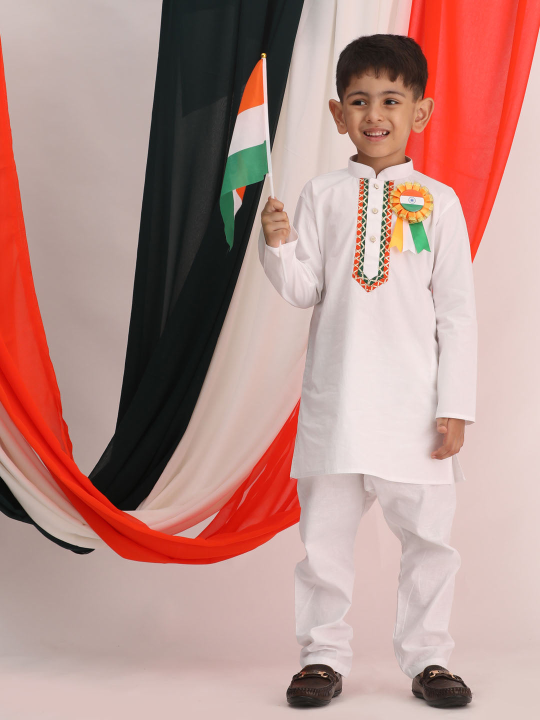 VASTRAMAY Boy's Republic Day Special Kurta Pyjama Set