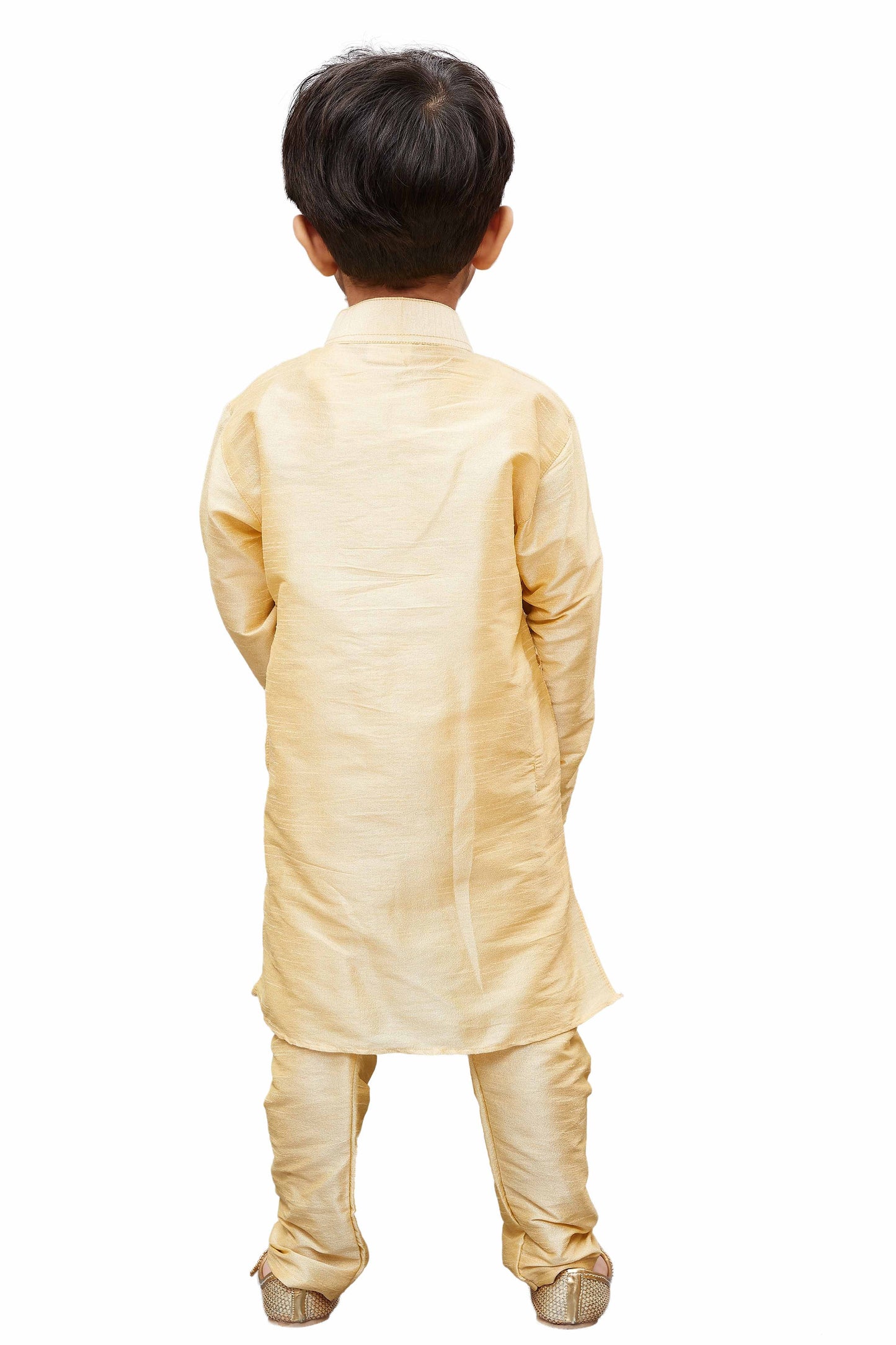 Vastramay Boys Gold Regular Kurta with Pyjamas & With Dupatta