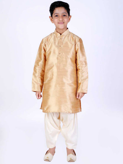 Vastramay Boys Cream Solid Patiala