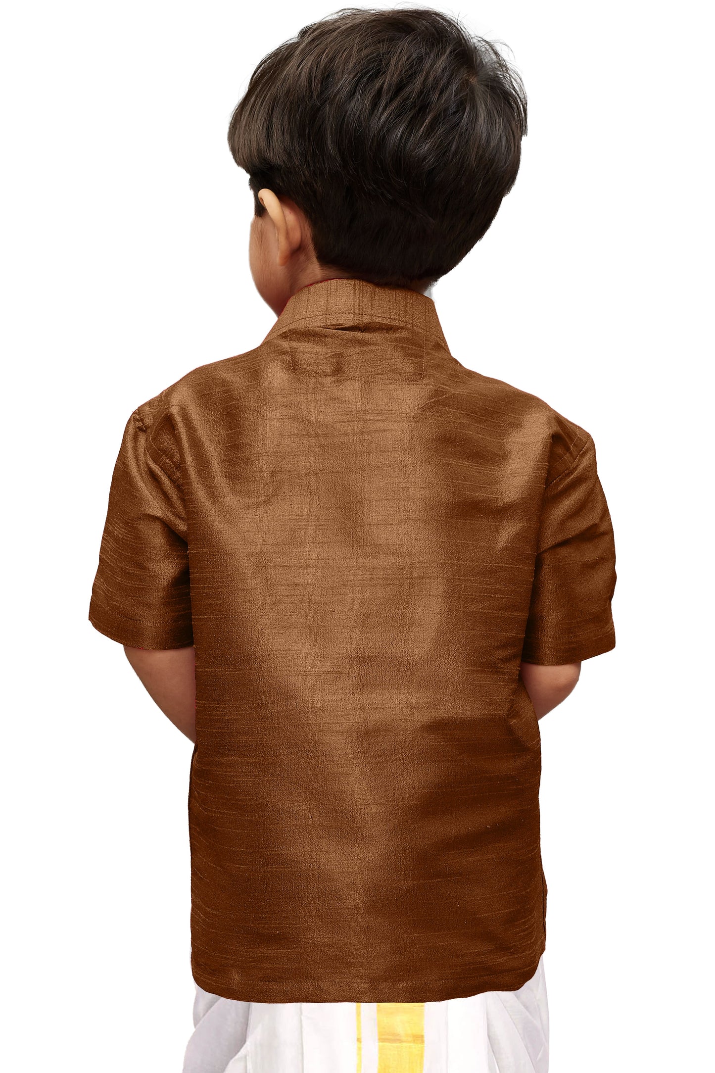 Vastramay Coffee Silk Blend Baap Beta Shirt set