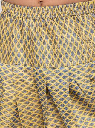 Vastramay Boys' Pink Cotton Silk Kurta and Dhoti Pant Set