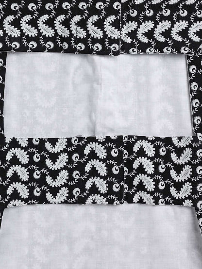 VASTRAMAY Dogs' Black Chikankari Pure Cotton Ethnic Kurta