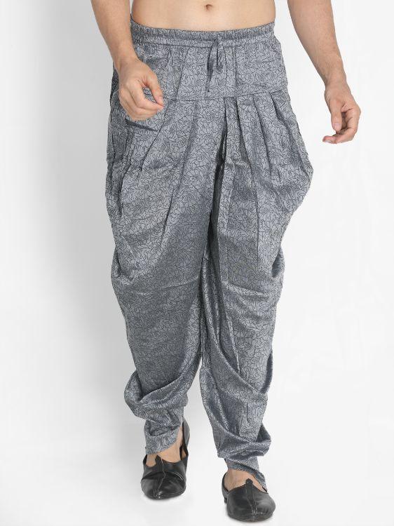 mens grey cotton silk blend dhoti1377