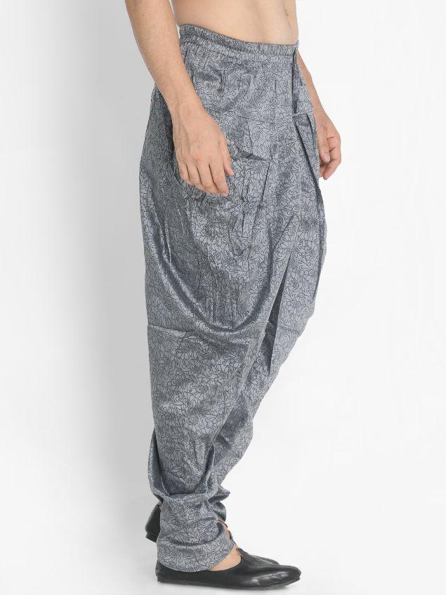 mens grey cotton silk blend dhoti1377