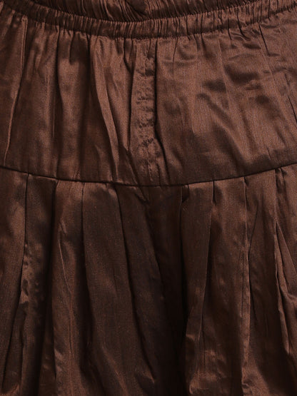 Vastramay Men's Black Sherwani Set