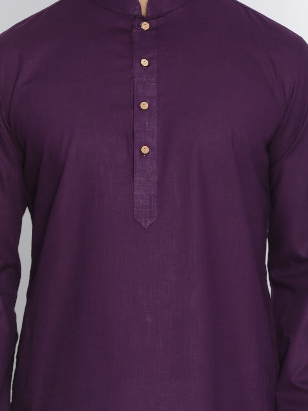 Vastramay Purple Cotton Baap Beta Kurta Pyjama Set