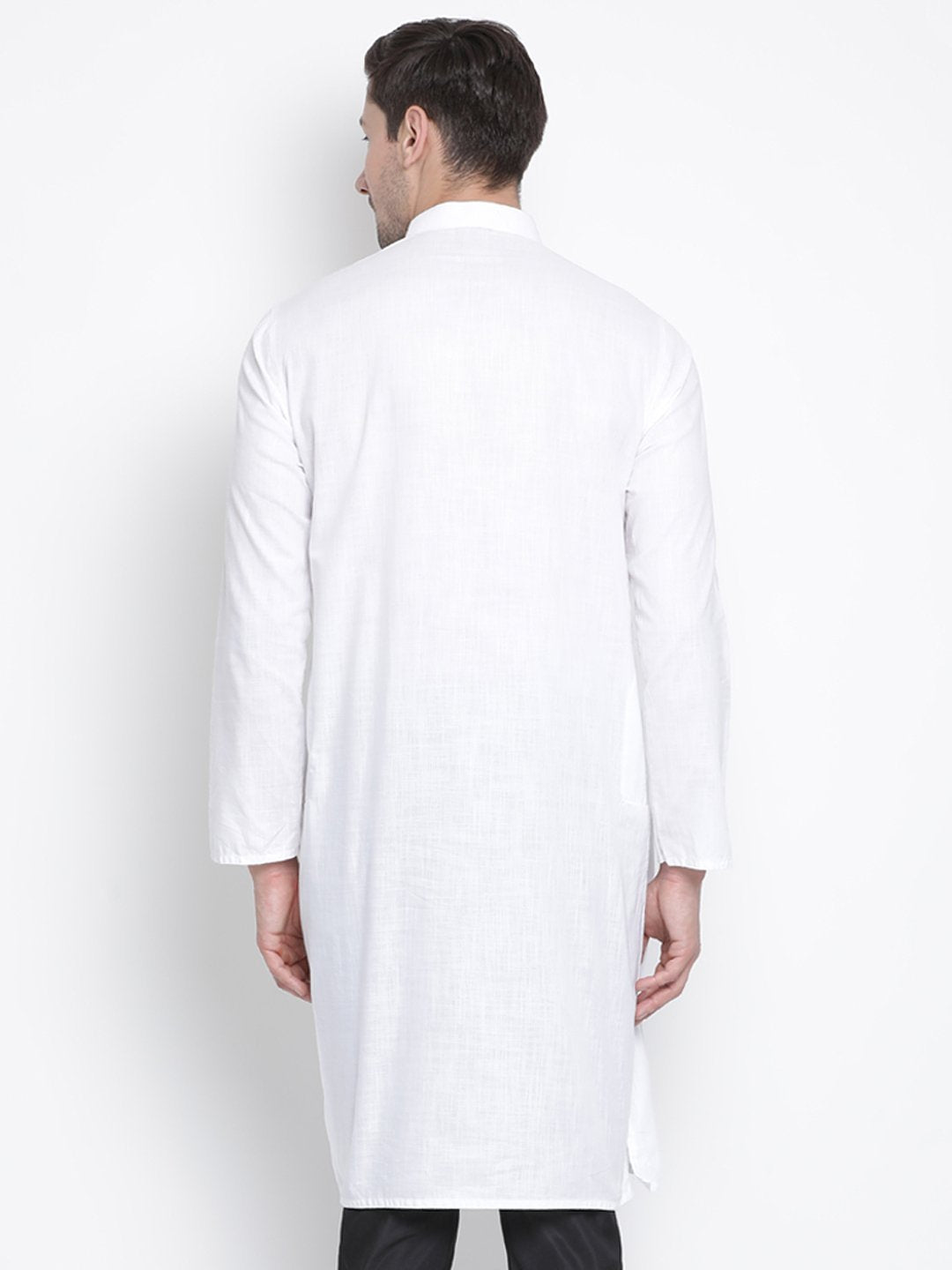 Vastramay Men's White Cotton Kurta