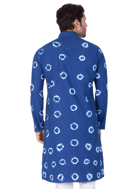 Vastramay Men's BlueColor Cotton Kurta