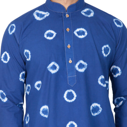 Vastramay Men's BlueColor Cotton Kurta