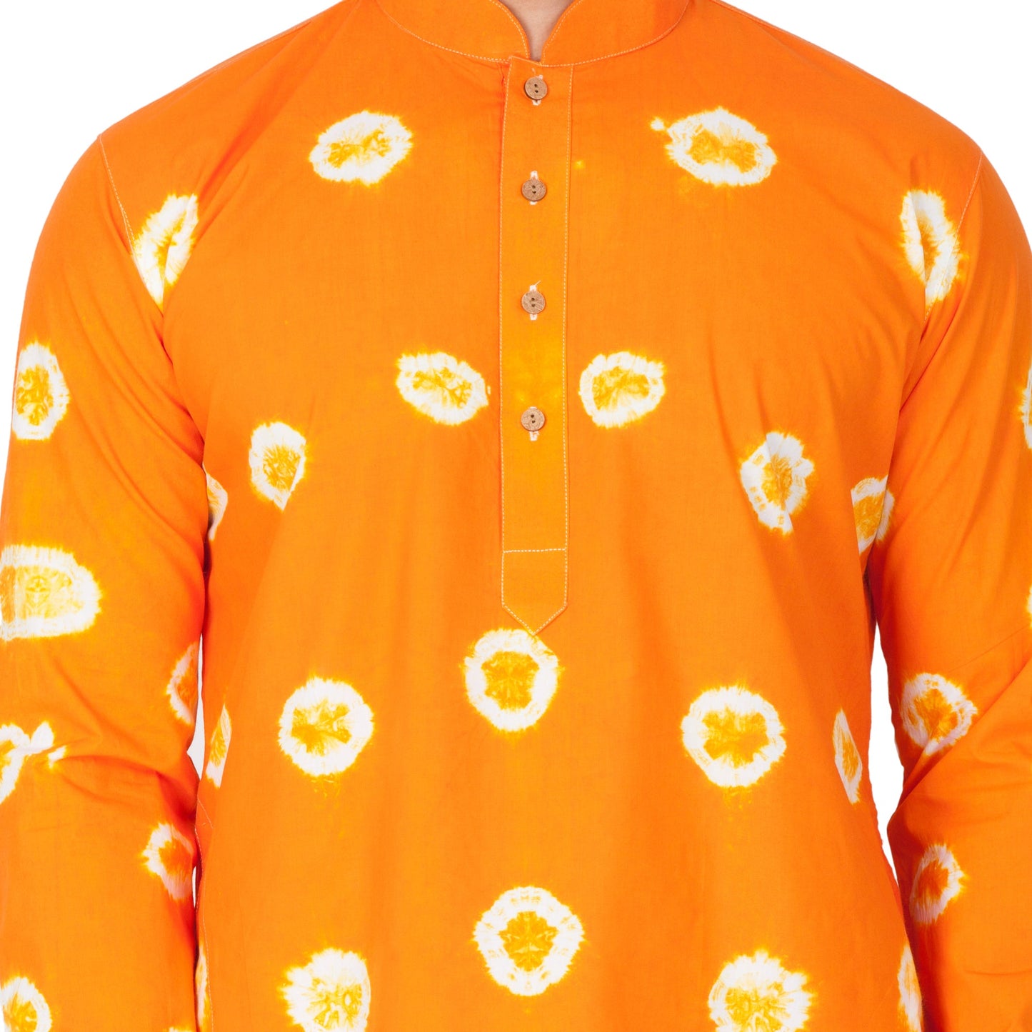 Vastramay Men's Orange Cotton Kurta