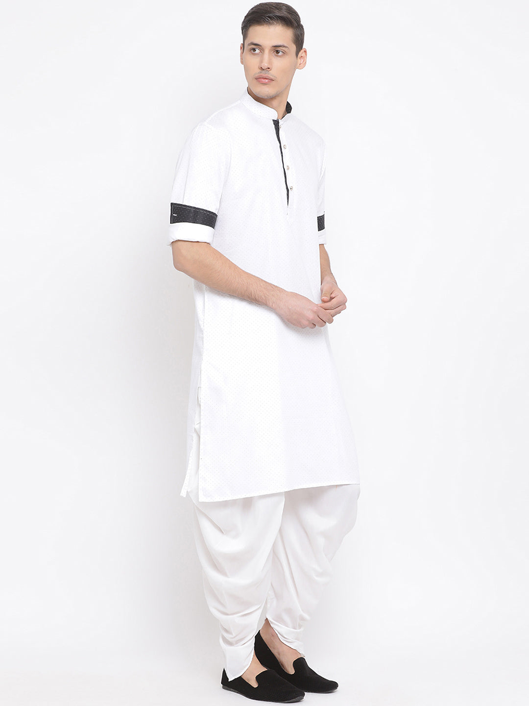 Vastramay Men's White Color Cotton Kurta