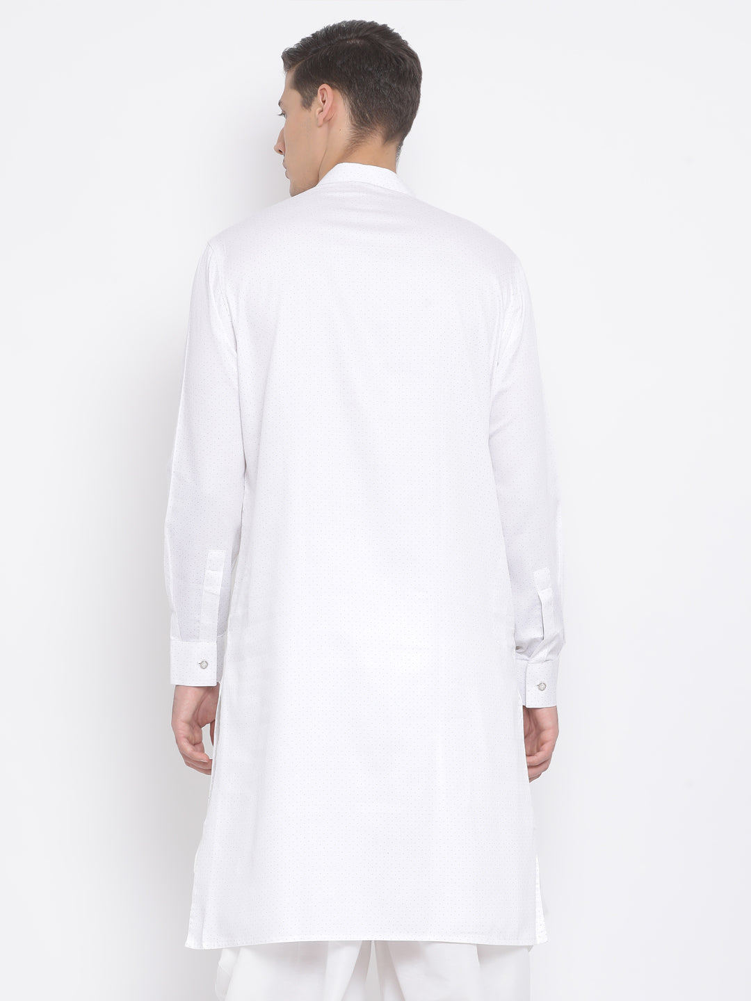 Vastramay Men's White Color Cotton Kurta