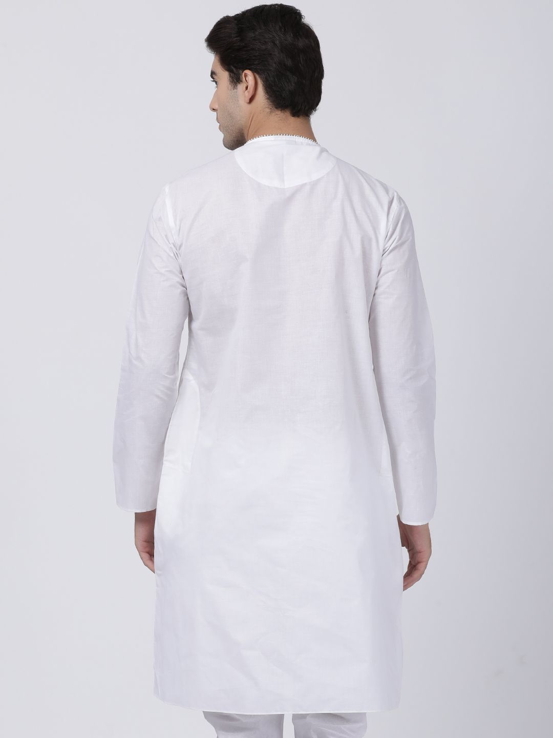 Vastramay Men's White Cotton Blend Kurta