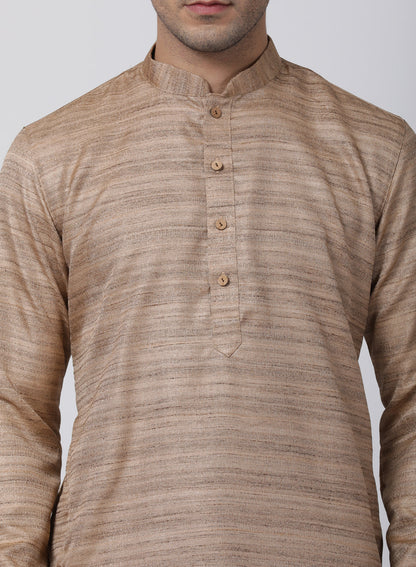 mens gold cotton silk blend kurta and pyjama set639