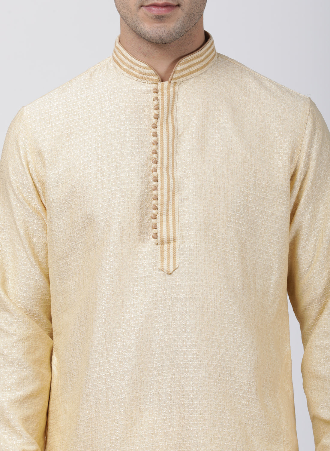 mens white cotton silk blend kurta and pyjama set599