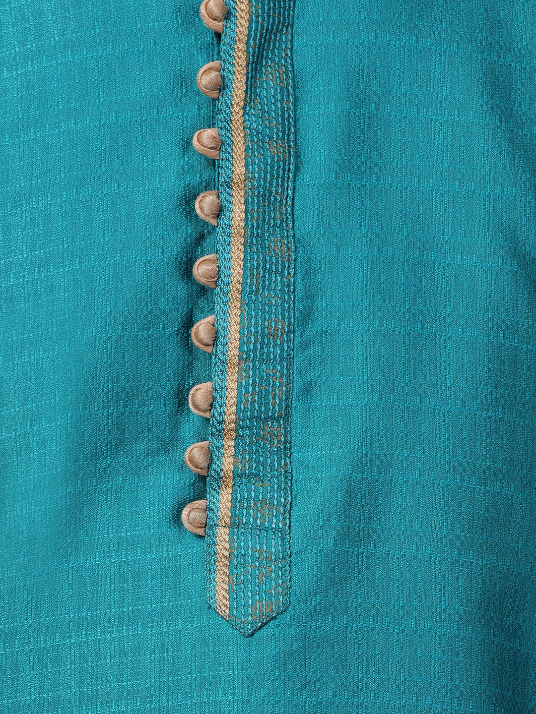 mens green cotton silk blend kurta and pyjama set571