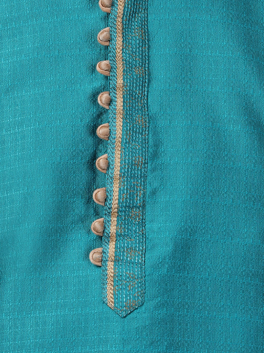 mens green cotton silk blend kurta and pyjama set562