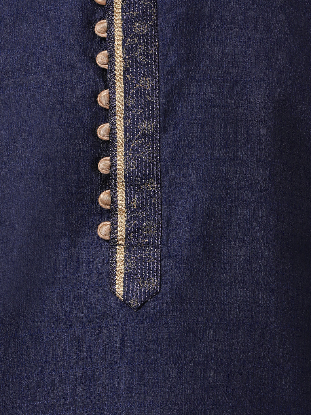 mens dark blue cotton silk blend kurta and pyjama set572