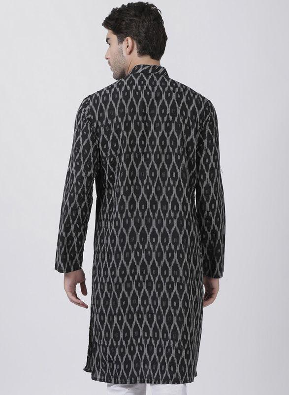 Vastramay Men's Black Pure Cotton Kurta