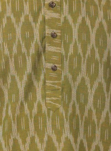 Vastramay Men's Green Pure Cotton Kurta