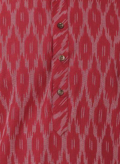 mens maroon pure cotton kurta525