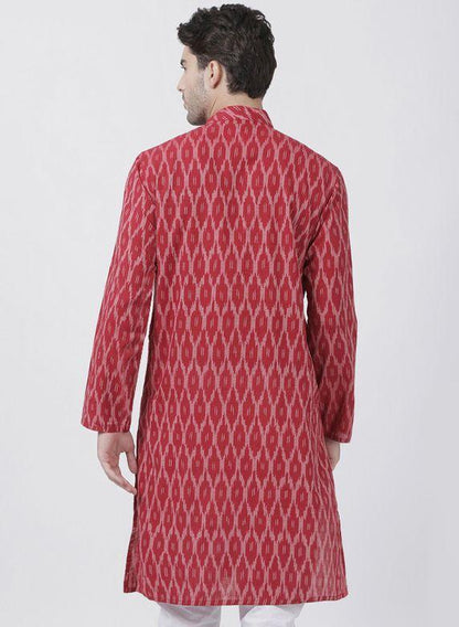 mens maroon pure cotton kurta525