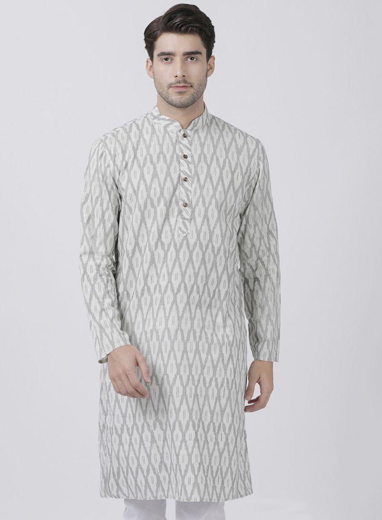 Vastramay Men's White Pure Cotton Kurta