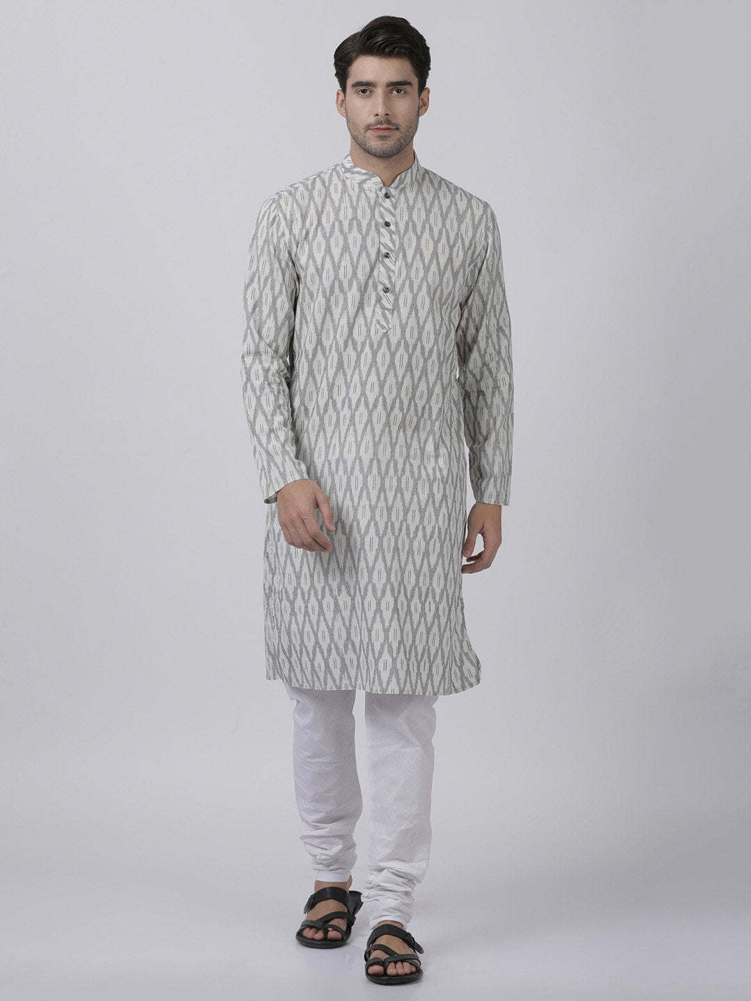 Vastramay Men's White Pure Cotton Kurta and Pyjama Set