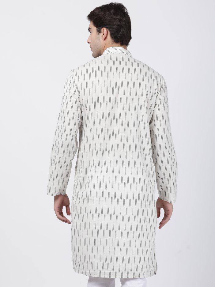 mens white pure cotton kurta516