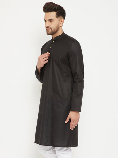 vastramay grey melange baap beta kurta set