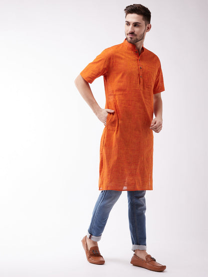 Vastramay Orange Melange Baap Beta Kurta Set